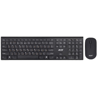 Комплект клавиатура+мышь Acer OKR030 беспроводной, USB, 1200 DPI, чёрный