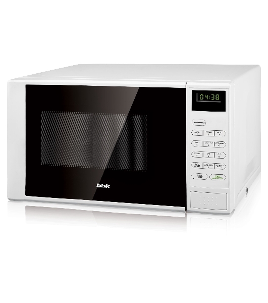 Микроволновая печь BBK 20MWS-728S/W белый/черный, 20 л, 700 Вт, переключатели - сенсор