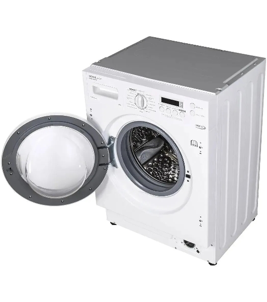 Встраиваемая стиральная машина HOMSair WMB1486WH белый, загрузка фронтальная 8 кг, 6 кг - сушка, 1400 об/мин, класс: A