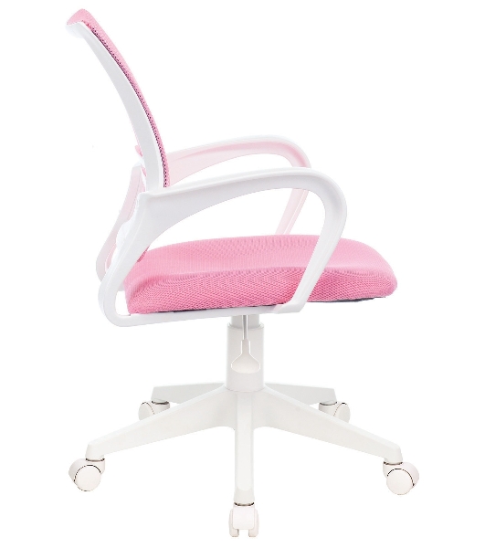 Кресло Бюрократ CH-W695NLT TW-06A TW-13A розовый, сетка/ткань, 120 кг, механизм качания