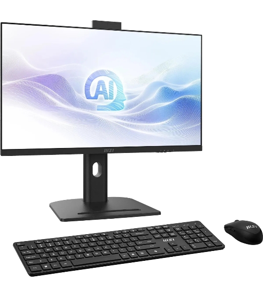 Моноблок MSI Modern AM273QP AI 1UM-088XRU 27' WQHD Core Ultra 7 155H (1.4) 32Gb SSD1Tb Graphics CR без ОС 2.5Gigabit WiFi BT 120W клавиатура мышь Cam черный 2560x1440 (9S6-AF0111-088)