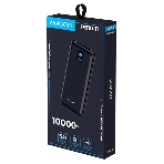 Внешний аккумулятор Maxvi PB10-11 10000 мАч черный 3A, встроенные кабели USB A/Type-C/Lightning, фото14