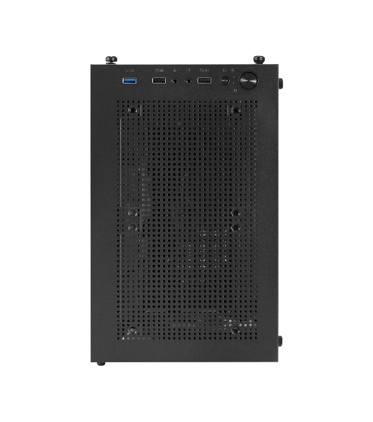 Компьютерный корпус Miditower ExeGate i3 BASE (ATX, без БП, с окном, 1*USB+1*USB 3.0, аудио, 4 вент. 12см с RGb подсветкой)