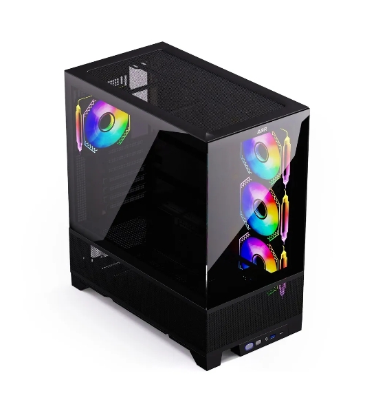 Компьютерный корпус ABR MINI PRO (1хUSB 3.0, 1хUSB Type-C, HD Audio, 4xRGb Fan, ATX, Micro-ATX, ITX)