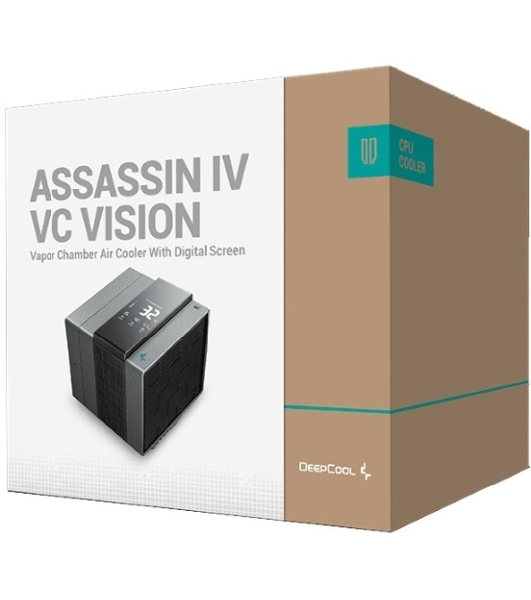 Кулер для процессора DEEPCOOL ASSASSIN IV VC VISION черный, 120 мм, алюминий/медь, 1800 об/мин, 29.3 дБ, 4 pin, 300 Вт, 172 мм
