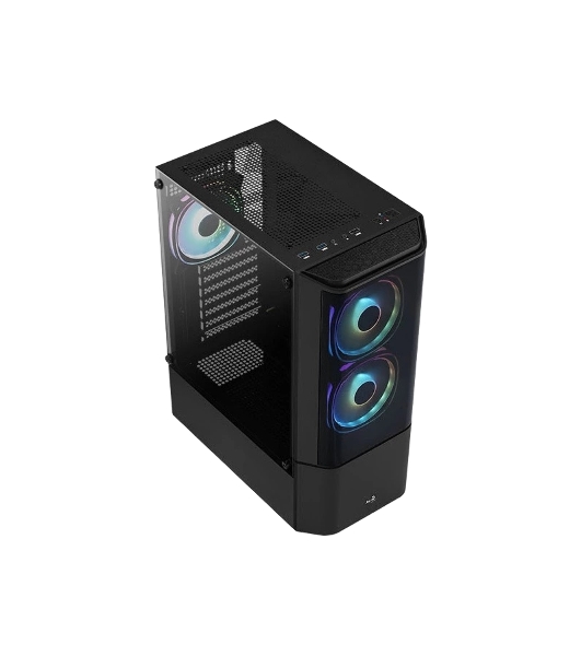 Компьютерный корпус MidTower Aerocool/Formula Quantum-G-BK-v2 черный без Б/п, ATX 3FRGb Fan on front panel