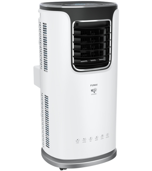 Кондиционер мобильный FUNAI JASMINE MAC-JS30CON03 9500 BTU, 20 м², 55 дБ, охлаждение, осушение, белый