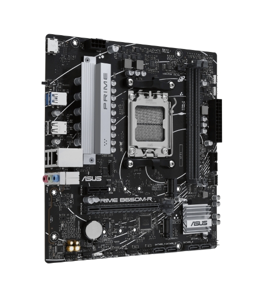Материнская плата ASUS PRIME B650M-R, Socket AM5, AMD B650, 2xDDR5, 4xSATA, 2xM.2, 1xPCIe 4.0 x16, 1xPCIe x1, 1xHDMI, 1x 2.5Gb LAN, 2xUSB-A 3.2 Gen 1, 4xUSB-A 2.0, 3x3.5 мм, 7.1, mATX