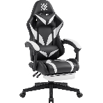 Кресло Defender Aspect черный, экокожа, 120 кг, подставка для ног, механизм качания, фото 1