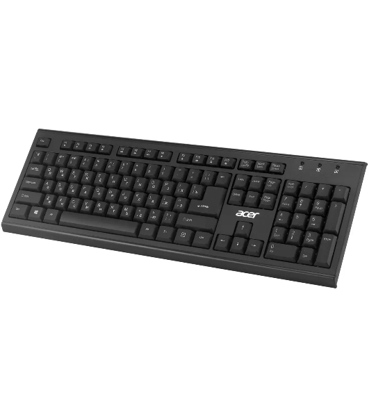 Комплект клавиатура+мышь Acer OKR120 беспроводной, USB, 1600 DPI, чёрный