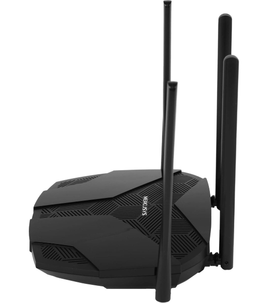 Двухдиапазонный роутер MERCUSYS MR80X AX3000 Wi-Fi 6, до 574 Мбит/с на 2,4 ГГц + до 2402 Мбит/с на 5 ГГц,4 фиксированные внешние антенны, 3 гигабитных порта LAN, 1 гигабитный порт WAN