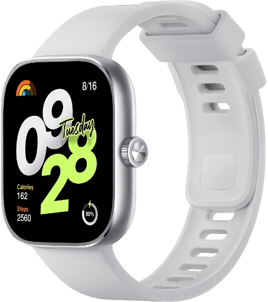 Умные часы Redmi Watch 4, 1.97Э', AMOLED, Bluetooth, NFC, WR50, серебристый / серый