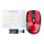 Мышь беспроводная Gembird MUSW-330-3 красный, 2400 dpi, радиоканал, USB, кнопки - 6, фото3