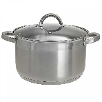 Кастрюля WEBBER BE-114/2 6,6 л, 24 см, нержавеющая сталь, индукция, с крышкой, фото 1