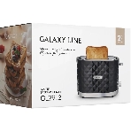 Тостер Galaxy Line GL 2912 черный, 1200 Вт, 2 слота, фото2