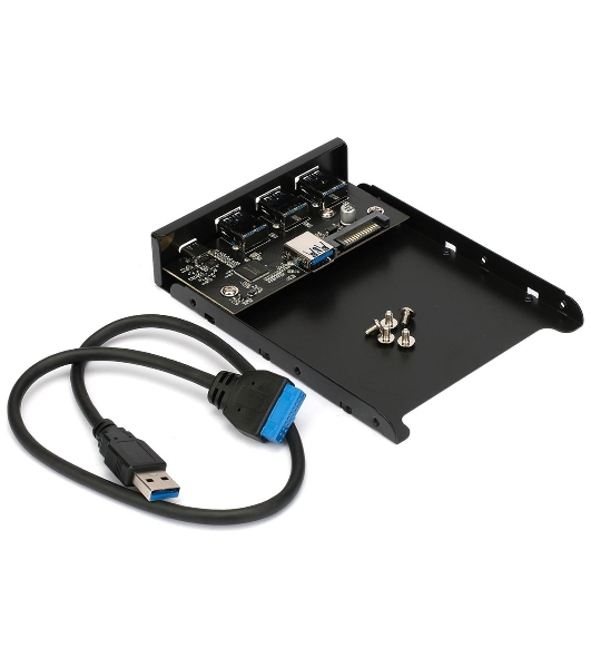 Планка USB 3.0 на переднюю панель 3.5' Gembird, FP3.5-USB3-3A1C, USB/Type-C, USB-A 3.0/Type-C