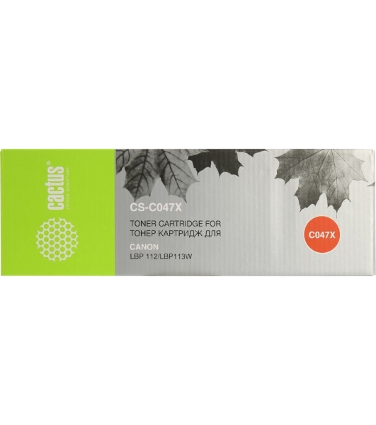Картридж лазерный Cactus CS-C047X черный (4000 стр.) для Canon LBP112/LBP113W