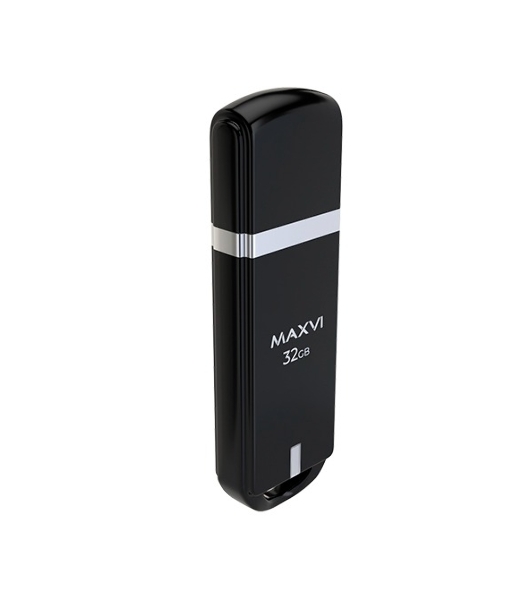 Флешка USB Maxvi P3 black (FD32GBUSB20C10P3), 32Gb, USB 2.0, R/W 15/5, черный