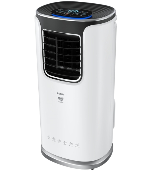 Кондиционер мобильный FUNAI JASMINE MAC-JS30CON03 9500 BTU, 20 м², 55 дБ, охлаждение, осушение, белый