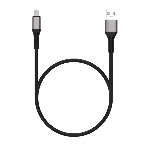 Дата-кабель Maxvi MC-21M USB-MicroUSB 2.4А, 1м, black-grey, фото 1