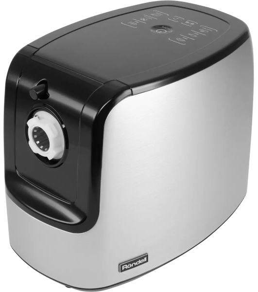 Мясорубка электрическая Rondell RDE-1458 серый, 3000 Вт, 3.5 кг/мин, реверс, защита от перегрузки, металлический лоток, насадки - 5