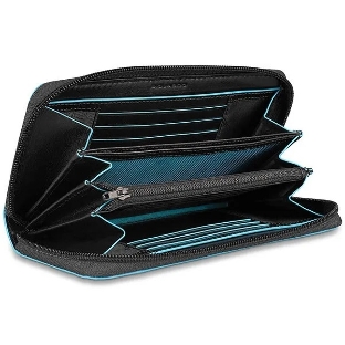 Кошелек женский Piquadro Blue Square PD3229B2/N черный натур.кожа