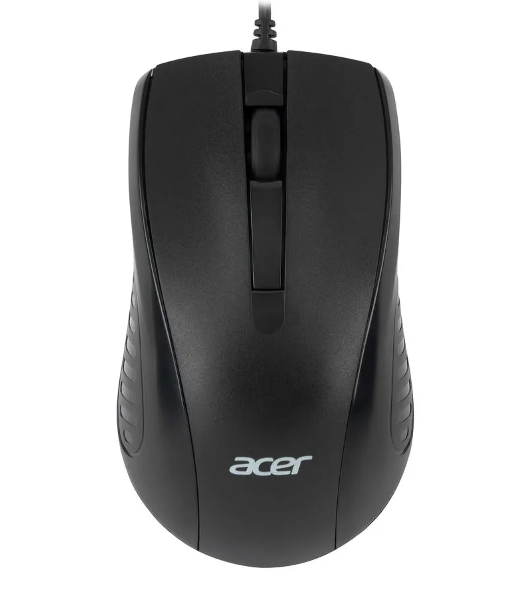 Мышь проводная Acer OMW136 черный, 1200 dpi, USB, кнопки - 3