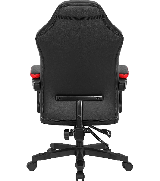 Кресло Defender CRUISER BLACK/RED черный/красный, экокожа, подставка для ног