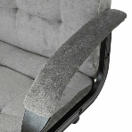 Кресло руководителя Бюрократ CH 002 Fabric Light-19 серый, крестов. пластик, фото4