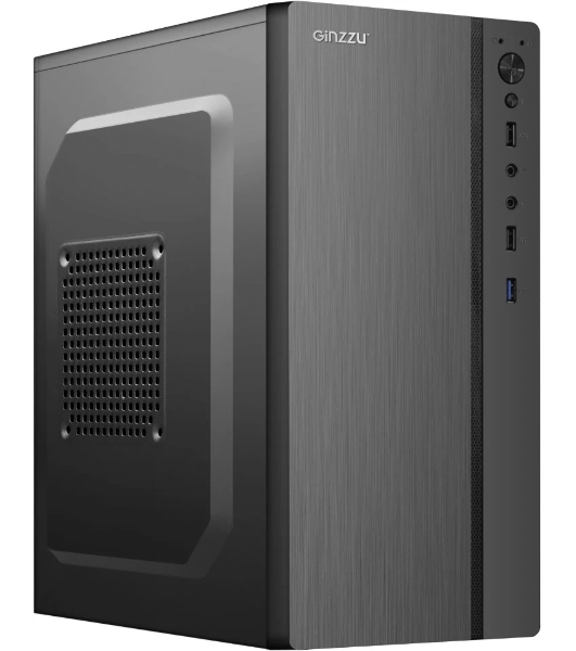 Компьютерный корпус Ginzzu B200 1хUSB 3.0,2хUSB 2.0,AU w/o PSU