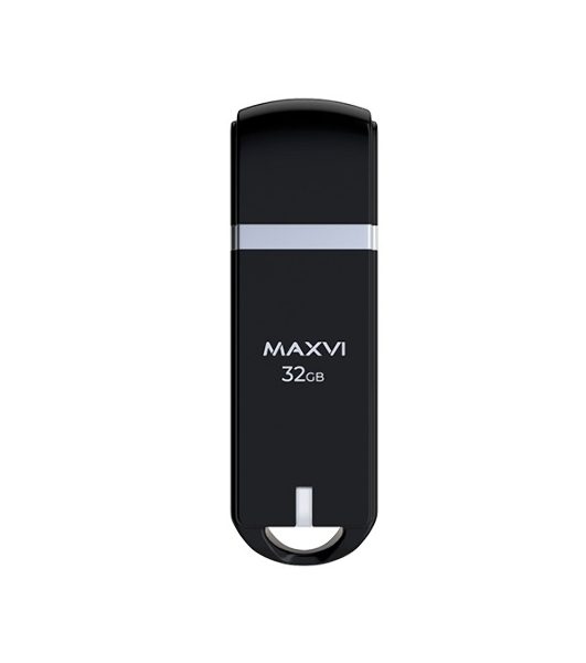 Флешка USB Maxvi P3 black (FD32GBUSB20C10P3), 32Gb, USB 2.0, R/W 15/5, черный