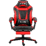 Кресло Defender CRUISER BLACK/RED черный/красный, экокожа, подставка для ног, фото5