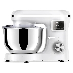 Планетарный миксер BQ MX640 White. Максимальная мощность 1600 Вт/Чаша из нержавеющей стали 6 л/Функция ферментации/Подогрев чаши до 40'C/Электронное управление/Металлические насадки в комплекте/Металлические шестерни/Двойная защита: от перегрева, от перегрузки/Защтная крышка от брызг/LED подсветка/Длина сетевого шнура 1 м', фото 1