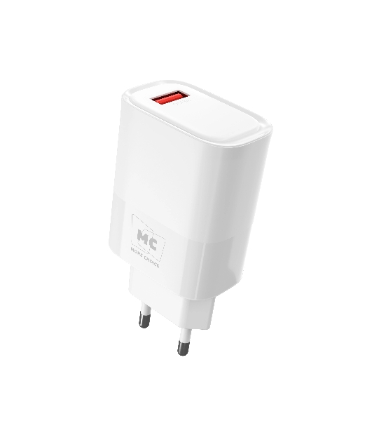 Сетевое зарядное устройство MORE CHOICE (4620202553379) NC09 1USB 3.0A QC3.0 15W, белый