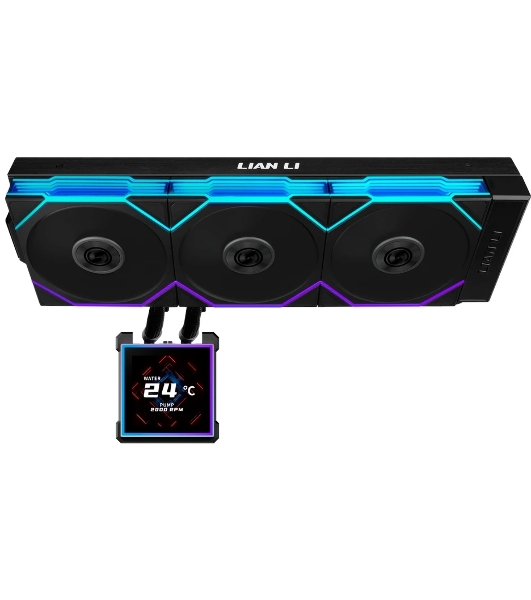 Система водяного охлаждения Lian-Li HydroShift II LCD-S 360TL ARGB Soc-AM5/AM4/1700/1851 черный 4-pin 33dB Al+Cu LCD Ret (G89.GHS2LCDS36TB.R0)