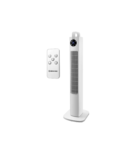 Вентилятор BRAYER BR4957 белый, напольный, 60 Вт, 3 скорости