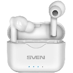 Наушники TWS SVEN E-701BT белый, внутриканальные, Bluetooth, сенсорное управление, до 3 ч, фото 1