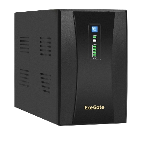Источник бесперебойного питания ExeGate EX292609RUS SpecialPro UNB-2000.LED.AVR.2SH.RJ.USB 2000VA/1200W, LED, AVR,2*Schuko, RJ45/11, USB, металлический корпус, черный