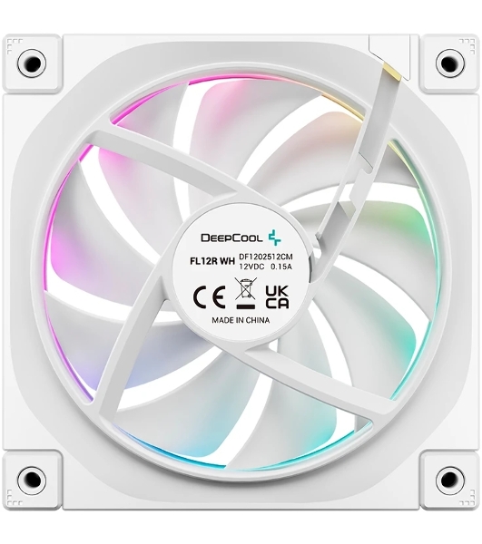 Вентилятор для корпуса Deepcool FL12R Wh Reverse ARGb 120х120x25 белый 4-pin 33.9дБ (R-FL12R-WHAPN1-G)