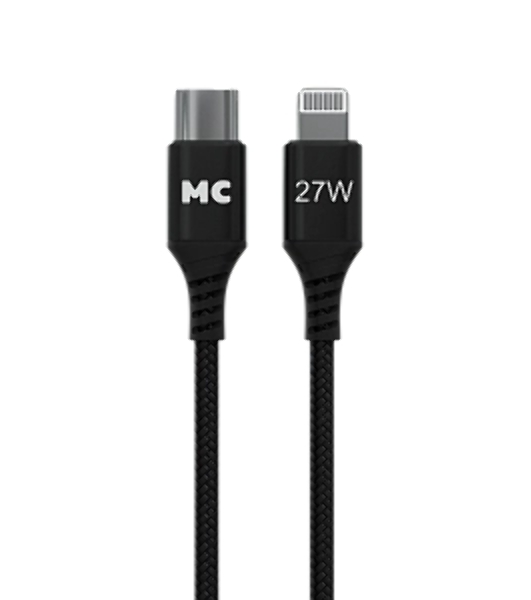 Кабель MORE CHOICE (4620202554178) K69ia 2м USB 3.0A PD 27W для Lightning ng 8-pin Type-C - 2м, черный