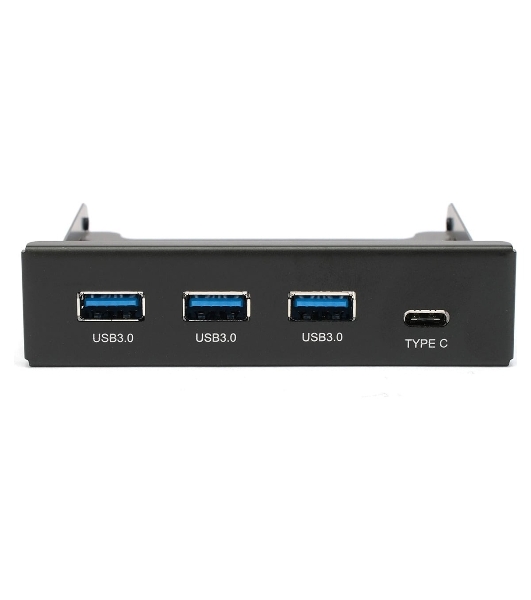 Планка USB 3.0 на переднюю панель 3.5' Gembird, FP3.5-USB3-3A1C, USB/Type-C, USB-A 3.0/Type-C