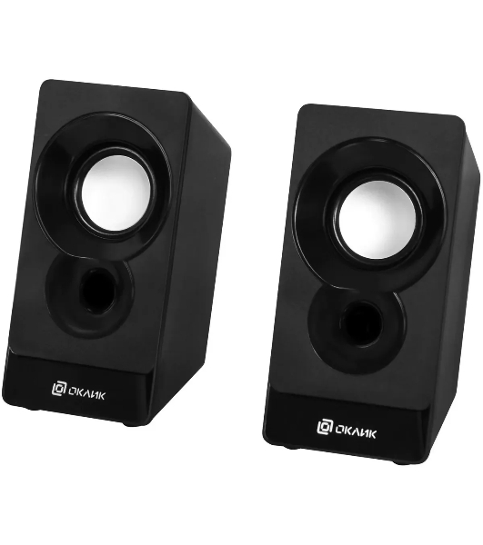 Акустическая система Oklick OK-165 2.0 черный 6Вт