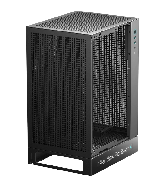 Компьютерный корпус Deepcool CH170 DIGITAL черный без БП mini-ITX 1x120мм 1xUSB 2.0 1xUSB 3.0 audio bott PSU