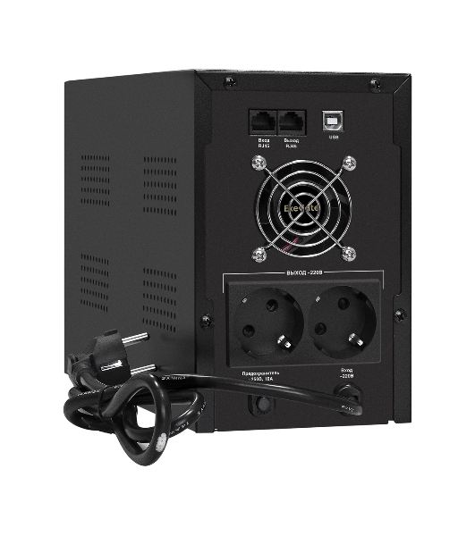 Источник бесперебойного питания ExeGate EX292609RUS SpecialPro UNB-2000.LED.AVR.2SH.RJ.USB 2000VA/1200W, LED, AVR,2*Schuko, RJ45/11, USB, металлический корпус, черный