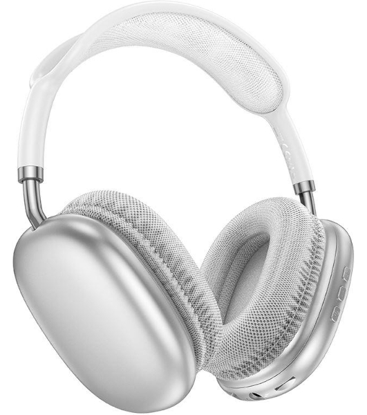 Беспроводные/проводные наушники Borofone BO22 Plus серебристый, полноразмерные, Bluetooth + проводной, складная конструкция