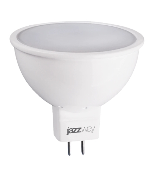 Лампа светодиодная JazzWay PLED-ECO-JCDR 5Вт 3000К теплый белый GU5.3 400лм 220-240В