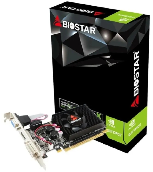 Видеокарта Biostar PCI-E G210-1Gb D3 LP NVIDIA GeForce 210 1Gb 64bit DDR3 589/1333 DVIx1 HDMIx1 CRTx1 Ret low profile