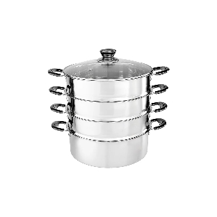 Мантоварка-пароварка WEBBER BE-083 8 л, 26 см, нержавеющая сталь, 4 уровня