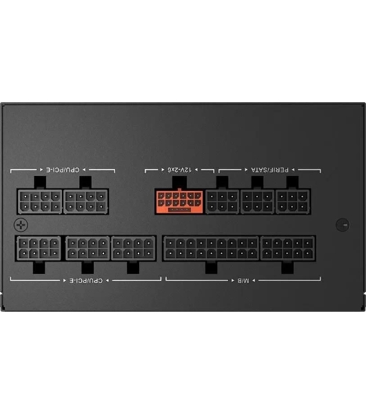 Блок питания PCCooler P5-YN1000-G1F, 1000Вт, 80 PLUS Gold, 135мм, модульный, черный