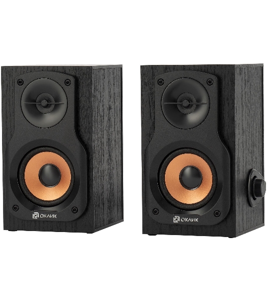 Акустическая система Oklick OK-162 2.0 темное дерево 8Вт